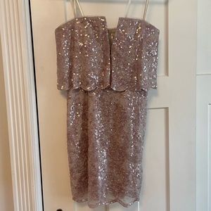 NWT BCBG strapless sequin dress